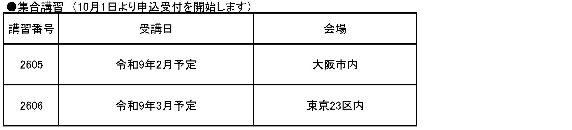 2026年受付開始(集合)